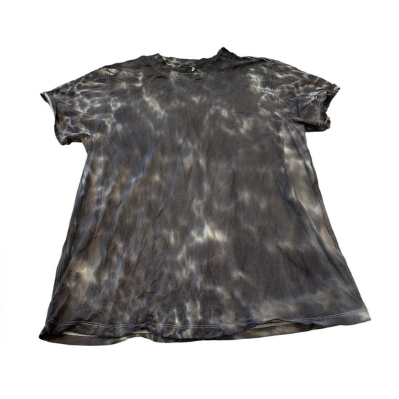 lululemon All Yours Boyfriend Tee Women's Cloud Wash Tie Dye Gray Short Sleeve - Picture 2 of 9